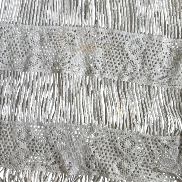 American Eagle Outfitters Cream Crochet Fringe Tank Dress - Picture 6 of 8